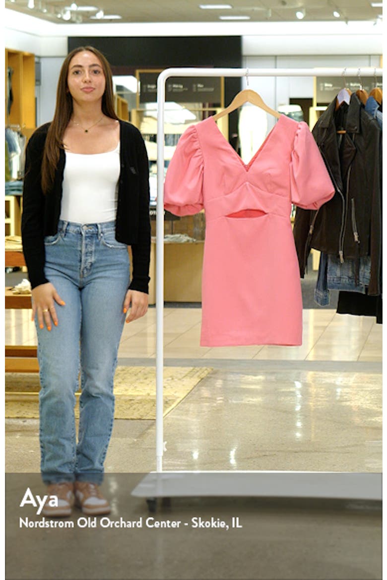 Puff Sleeve Cutout Minidress video