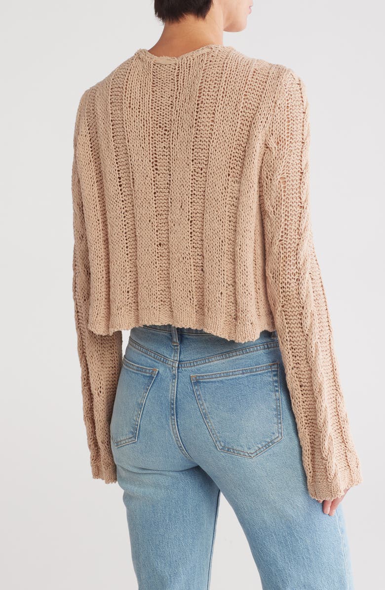 Free People Robyn Cotton Blend Crop Cardigan, Alternate, color,