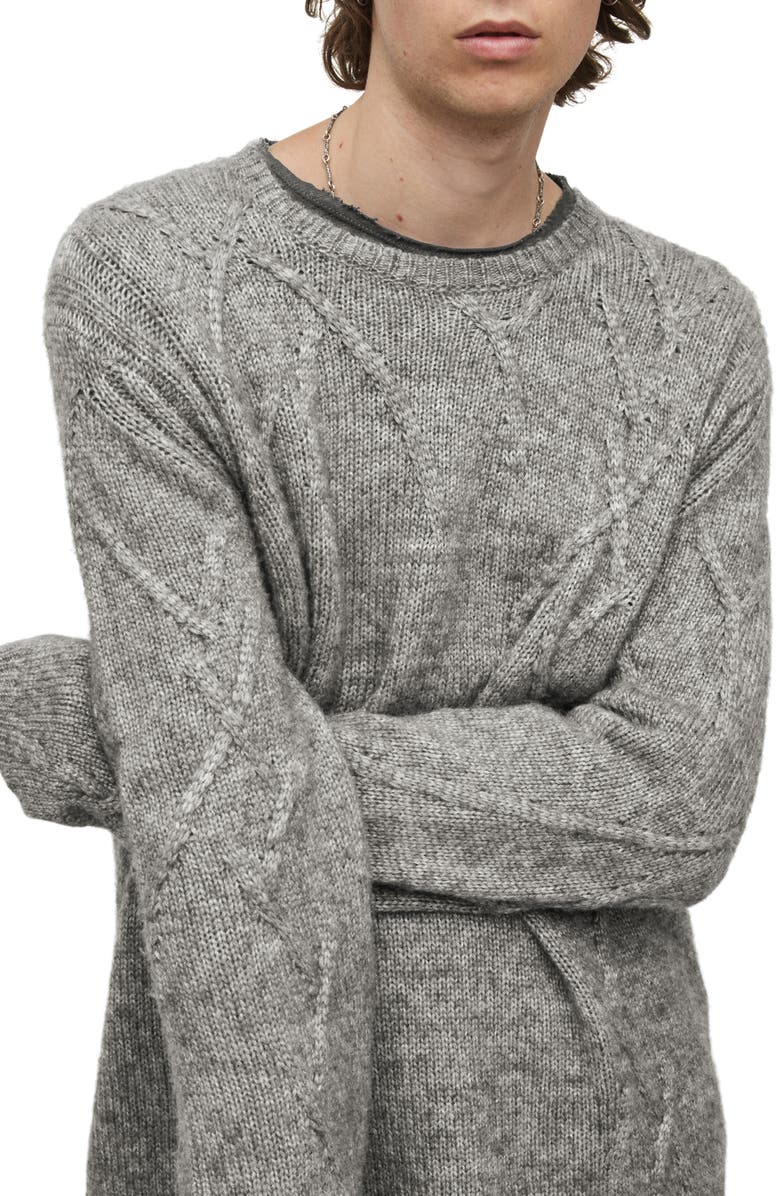 John Varvatos Nolans Fading Cable Sweater, Alternate, color, 