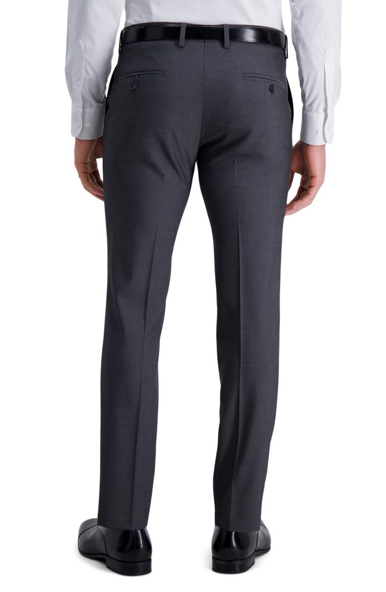 HAGGAR Medium Grey Herringbone Ultra Slim Stretch Suit Pants, Alternate, color, Medium Grey