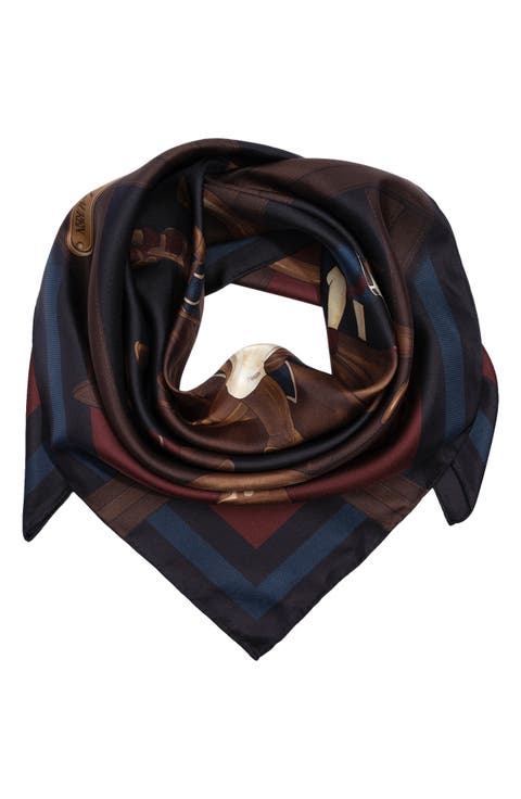 Equestrian Square Silk Scarf