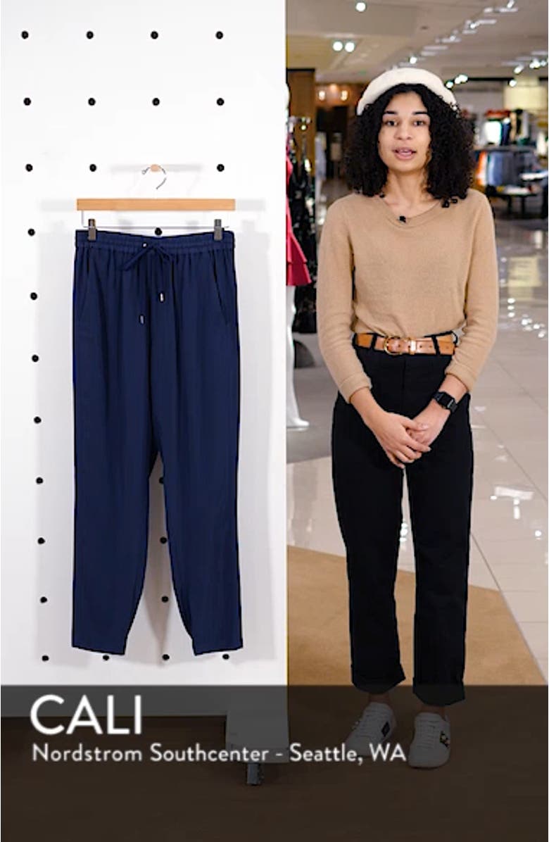 Pull-On Silk Crêpe de Chine Pants, sales video thumbnail