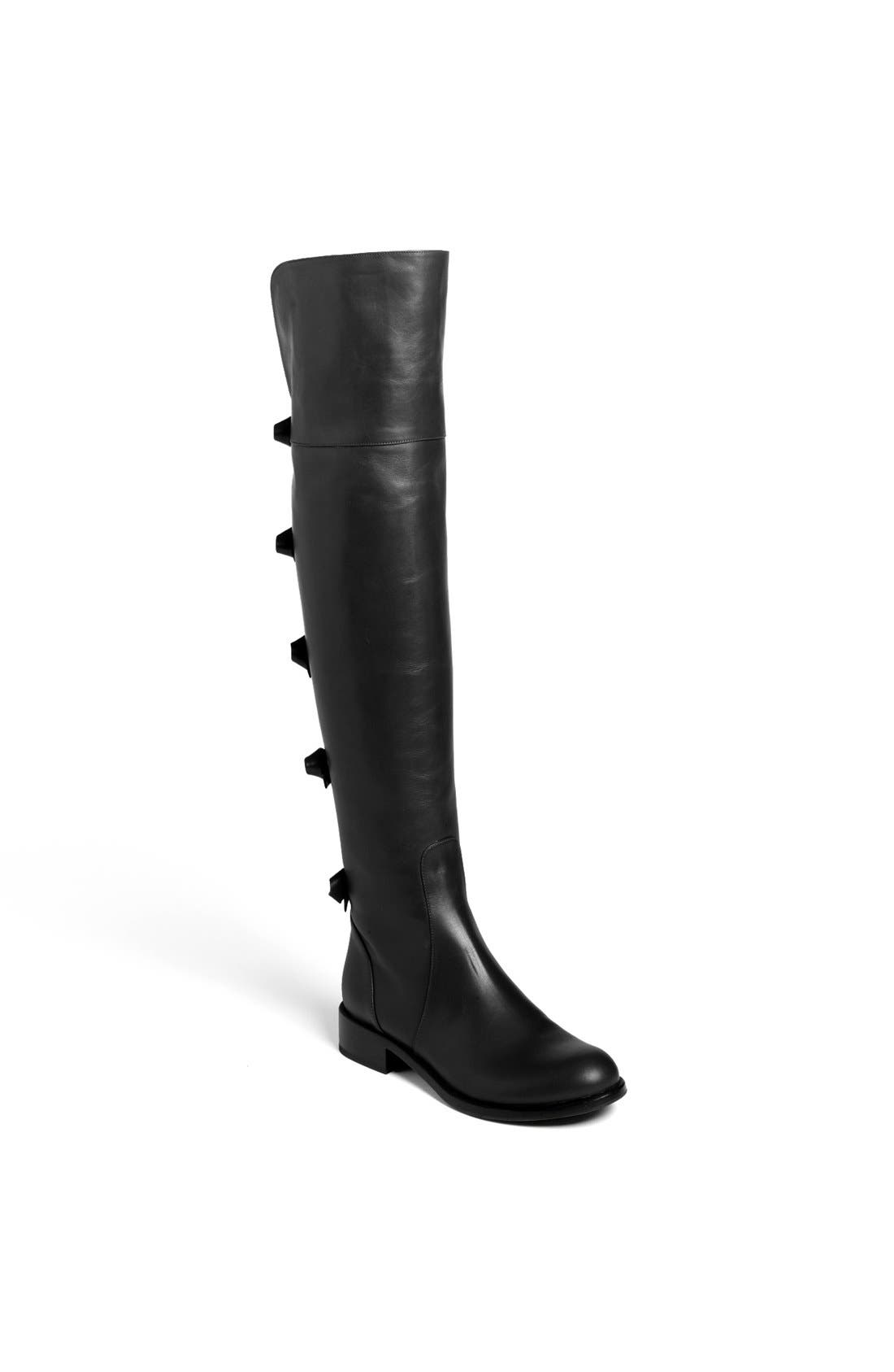 Valentino Garavani Bow Over the Knee Boot, Main, color, 