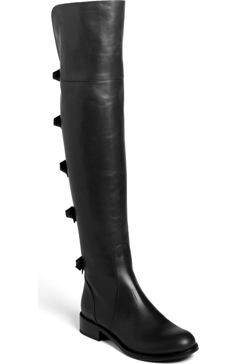 Valentino Garavani Bow Over the Knee Boot, Main, color,
