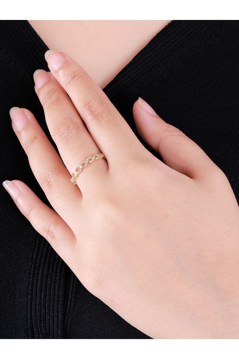 Infinity Ring in 14K Gold, Alternate, color, Yellow Gold