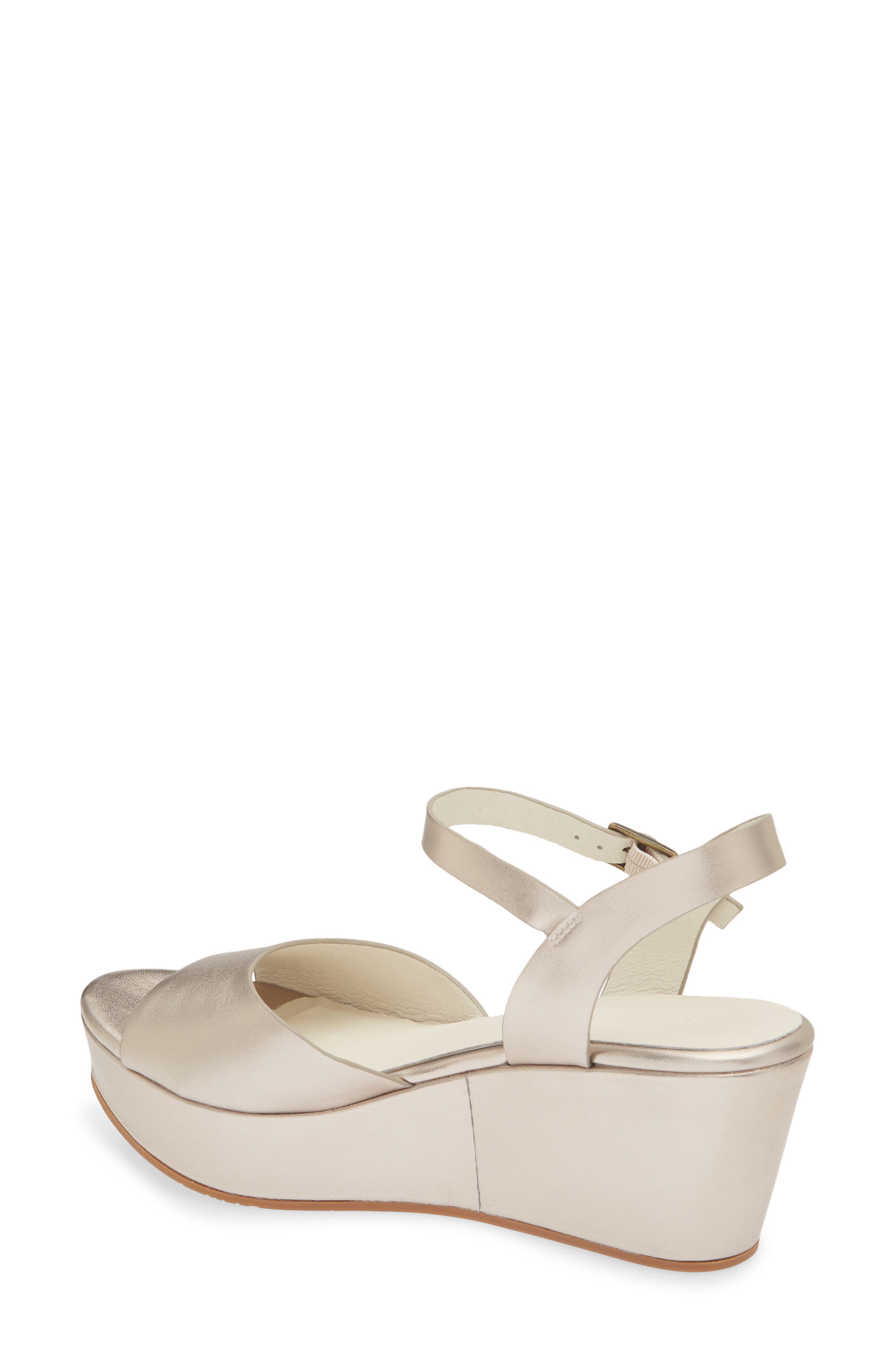Winka Platform Wedge Sandal, Alternate, color, PLATINUM LEATHER