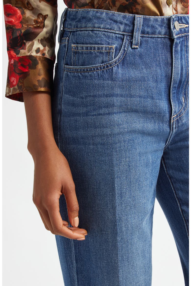 Miley High Waist Cuff Wide Leg Jeans, Alternate, color, LAMPSON