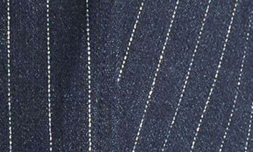 Cinq À Sept Ander Metallic Pinstripe Denim Vest In Blue