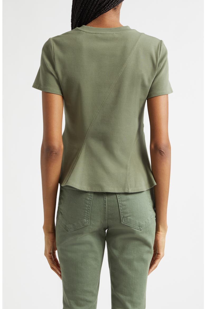 Syverin Stretch Cotton Peplum T-Shirt, Alternate, color, STONE ARMY
