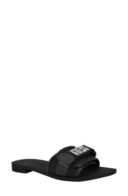 Guess Women's Elyze Quattro G Slip-on Slide Flat Sandals In Black