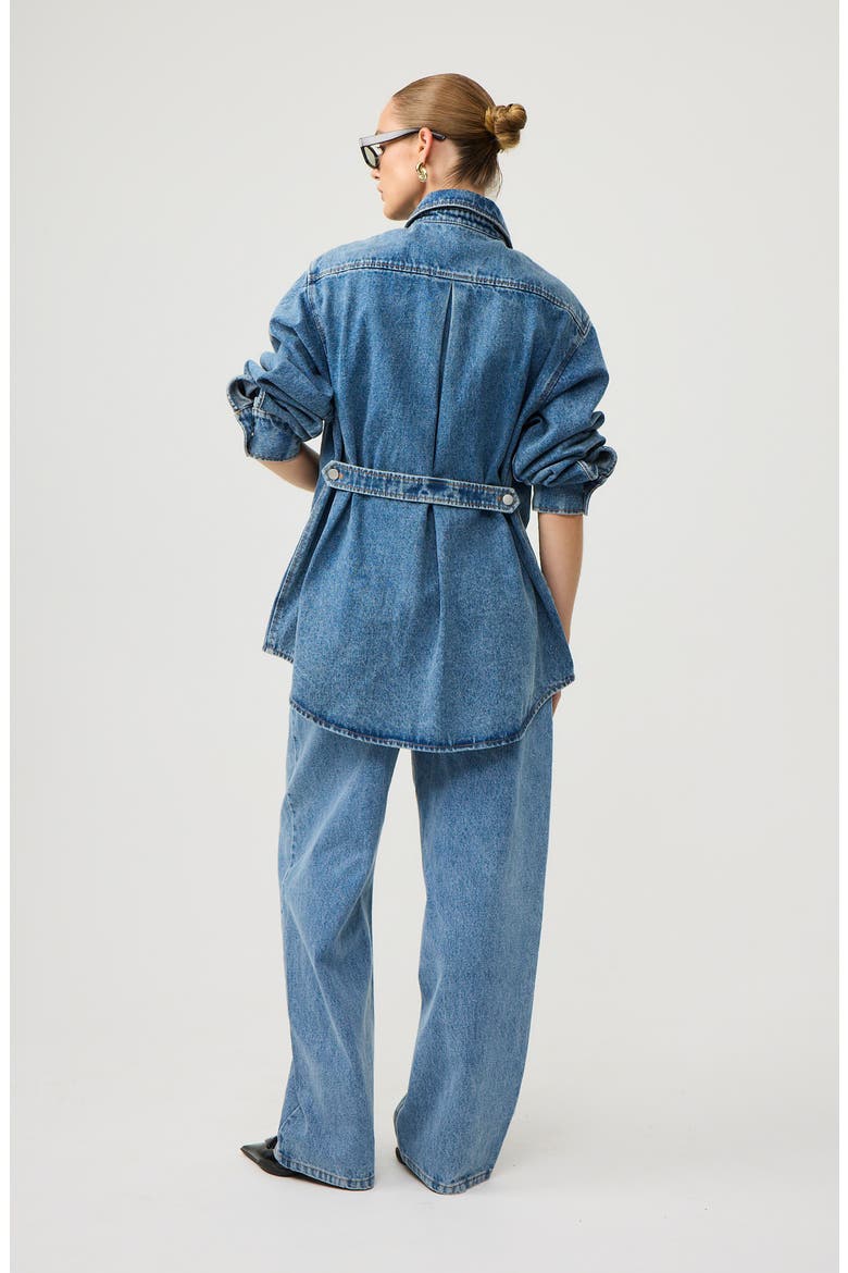 Xander Denim Shirt, Alternate, color, Denim