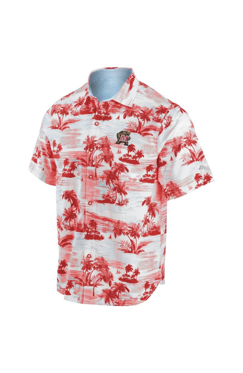 Tommy Bahama Men's Tommy Bahama  Red Maryland Terrapins Tropical Horizons Button-Up Shirt, Alternate, color, 