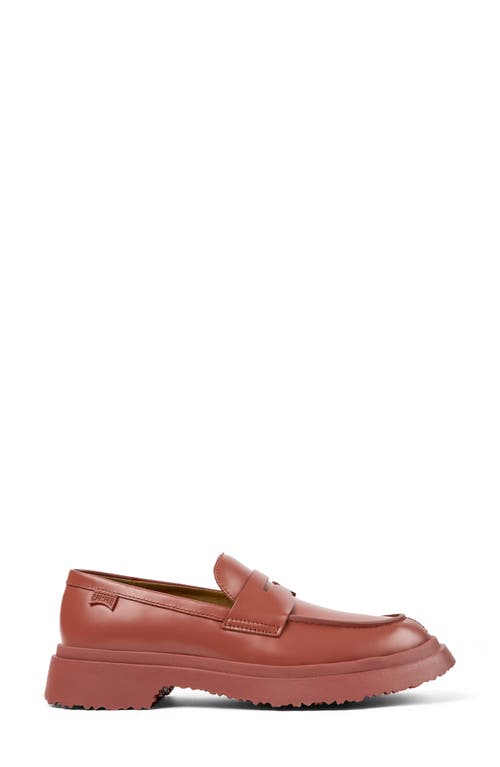 Shop Camper Chunky Platform Penny Loafer In Medium Red
