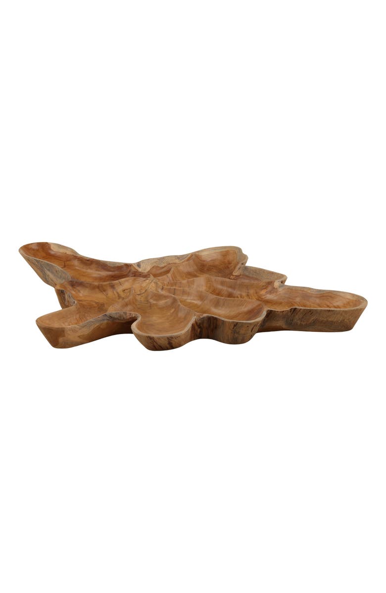 Dovetail Furniture Rowan Teak Wood Tray, Main, color, Natural