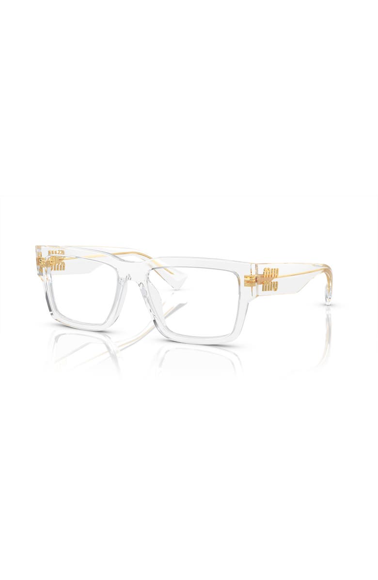 Miu Miu 54mm Rectangle optical glasses, Main, color, Transparent