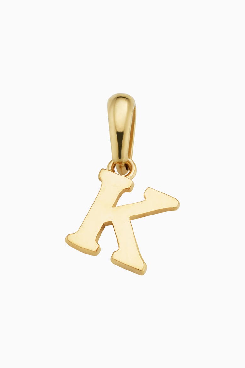 14K Gold My Letter Initial Pendant Charm, Main, color, Letter K