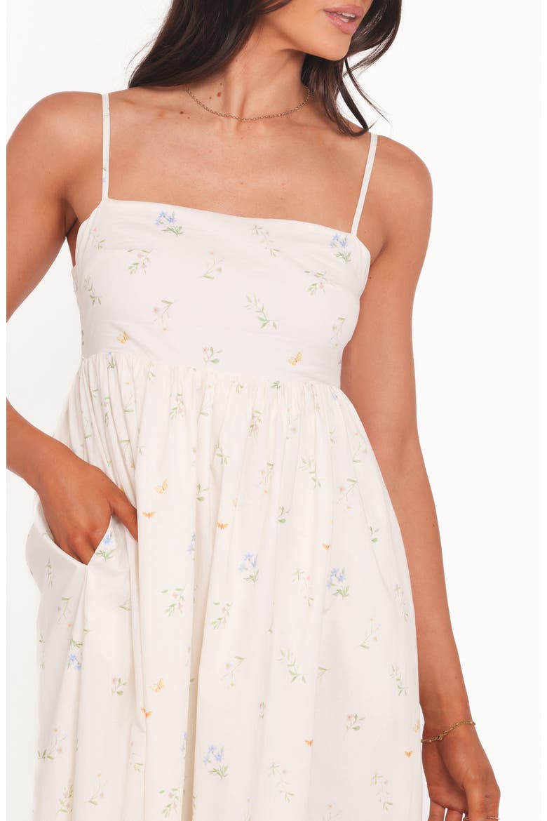 Odessa Print Sleeveless Maxi Dress, Alternate, color, WHITE FLORAL