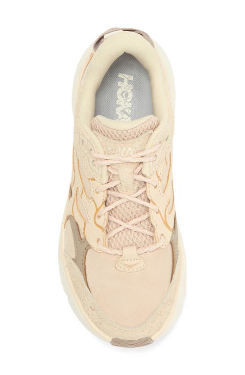 Hoka Elite Terrain System Clifton L Sneaker In Oak/sand/alabaster