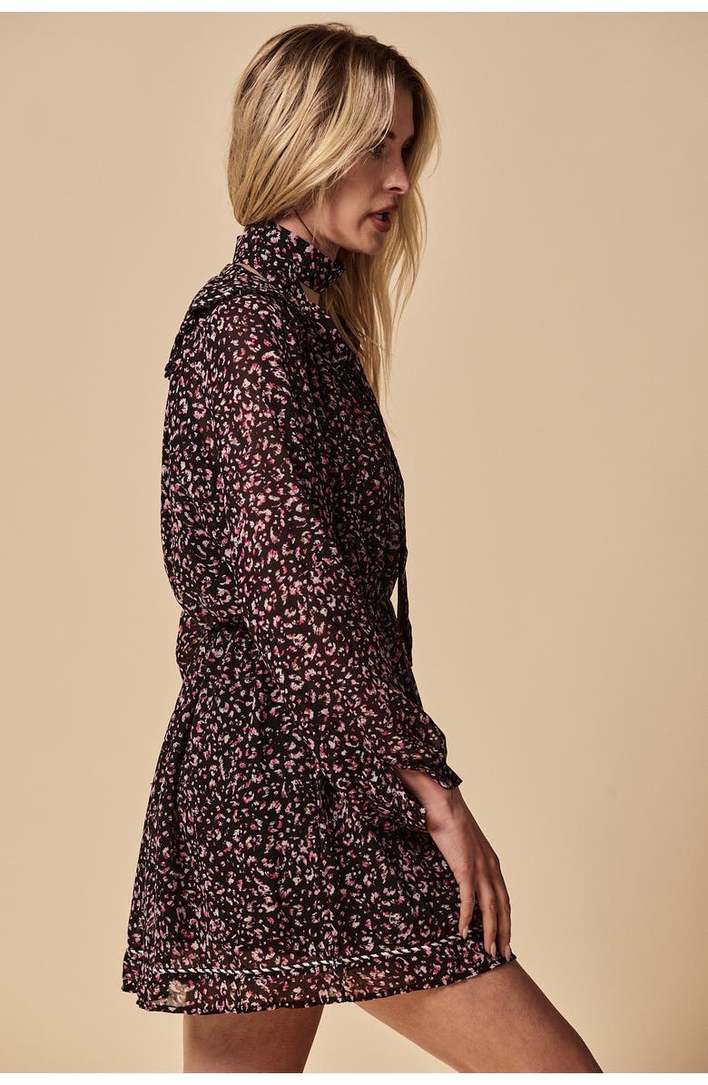 The Shirt by Rochelle Behrens The Taylor Dress, Alternate, color, Black/Pink Floral