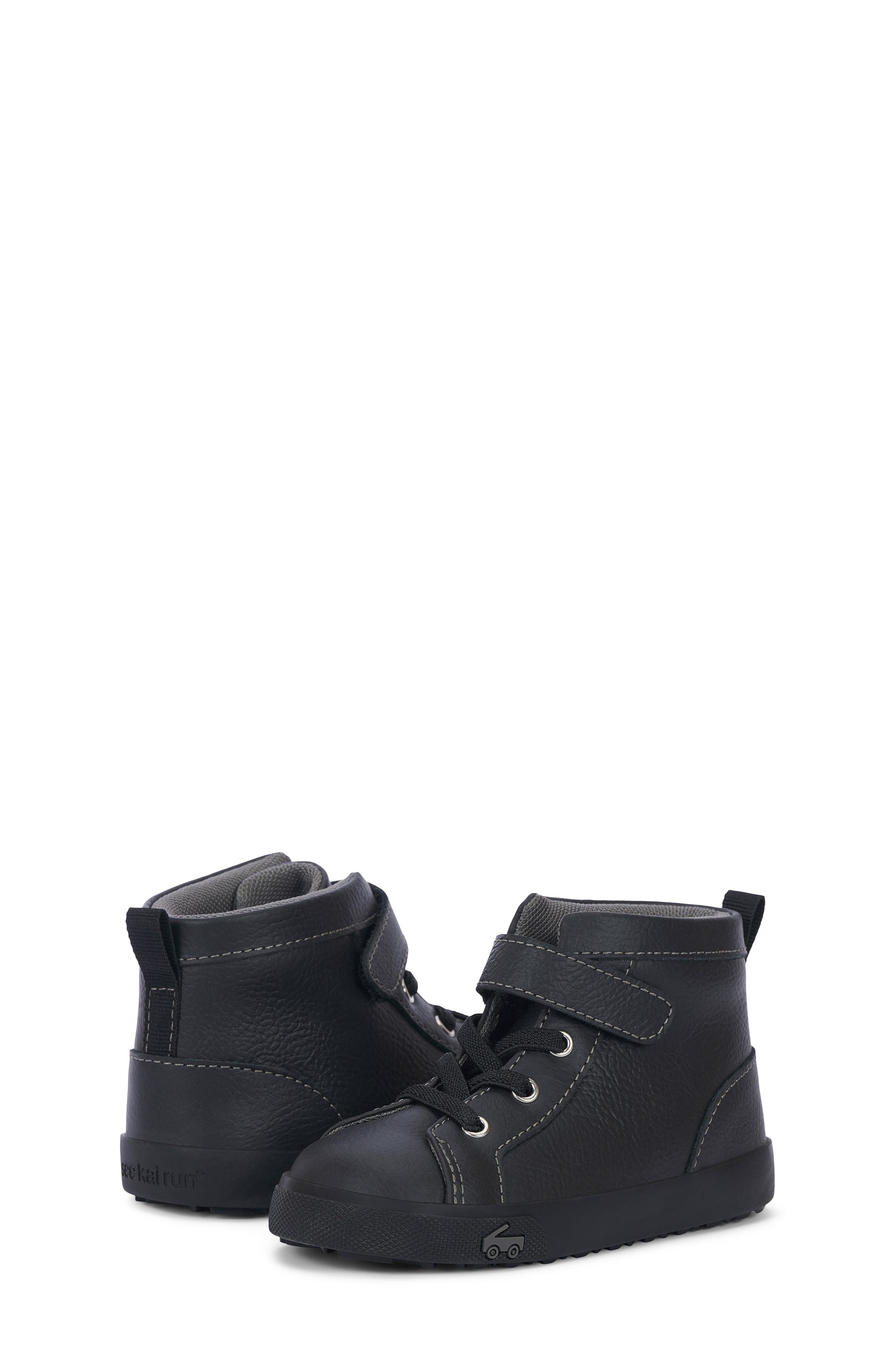 Hudson High Top Sneaker, Alternate, color, BLACK