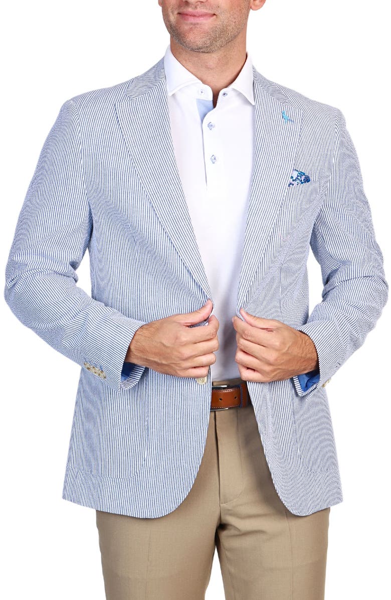TailorByrd Stripe Seersucker Sport Coat, Main, color, 
