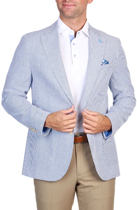 Stripe Seersucker Sport Coat