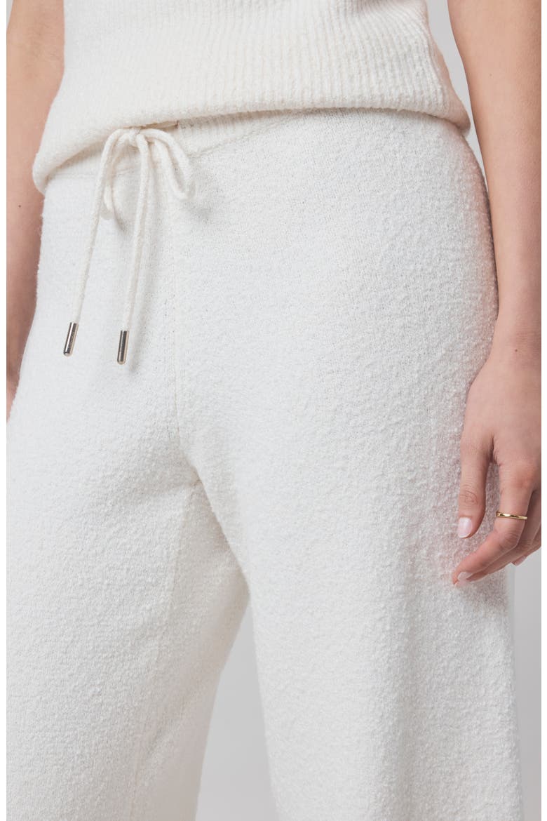 x @cellajaneblog Bouclé Sweat Pants, Alternate, color, SNOW