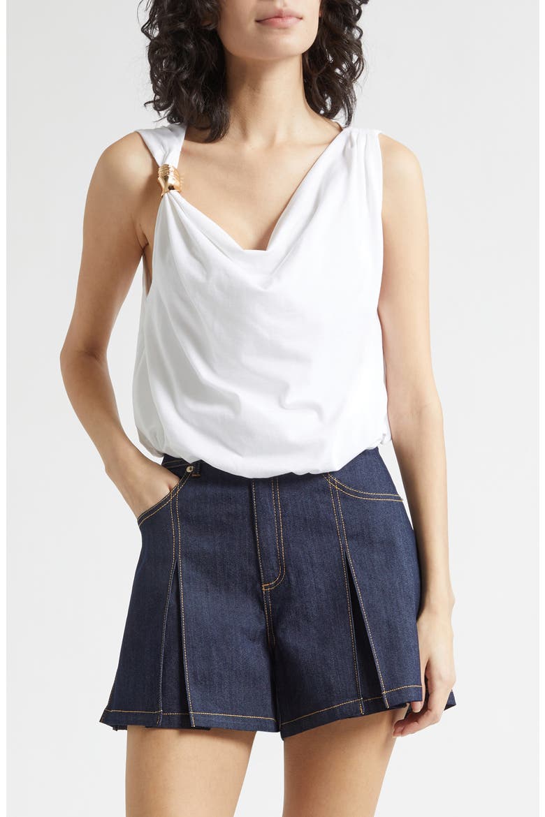 Darius Asymmetric Neck Top, Main, color, WHITE
