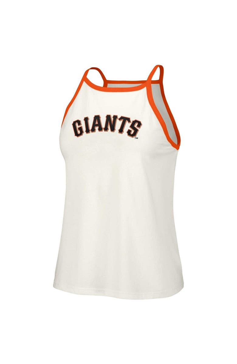 LUSSO Women's Lusso White San Francisco Giants Nadine Halter Tank Top, Alternate, color, White