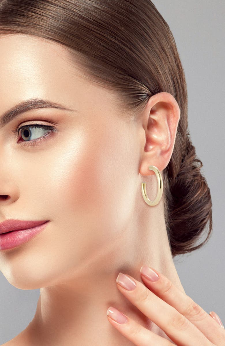 Ember Fine Jewelry 14K Gold Tube Hoop Earrings, Alternate, color, Gold