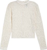 FARM Rio Embroidered Lace Sweater