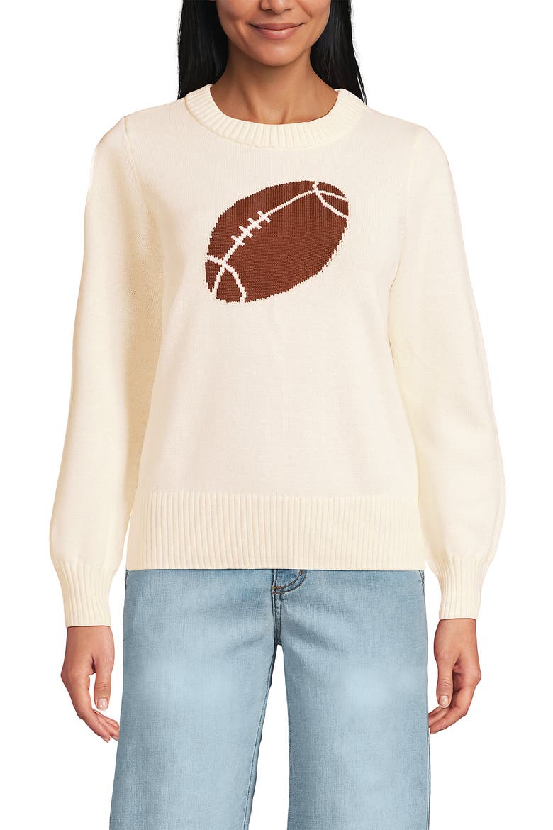 Drifter Sports Icon Sweater, Alternate, color, Football/Fresh Ivory