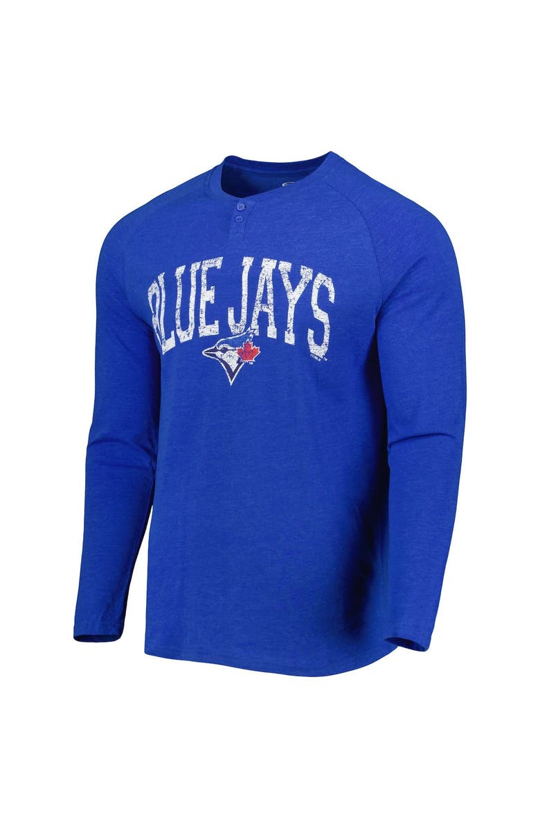 CONCEPTS SPORT Men's Concepts Sport Royal Toronto Blue Jays Inertia Raglan Long Sleeve Henley T-Shirt, Alternate, color, 