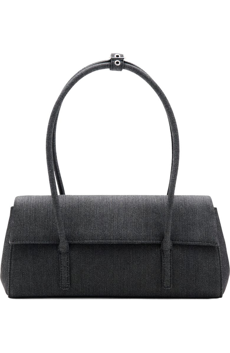MANGO Denim Shoulder Bag, Main, color, Dark Blue