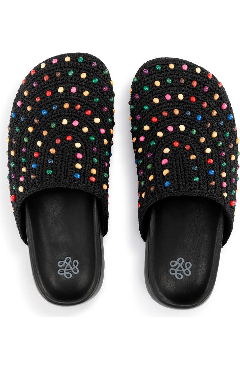 The Sak Bolinas Crochet Clog Shoe, Alternate, color, Black Multi Beads