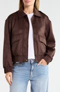 Lucky Brand Faux Suede Bomber Jacket