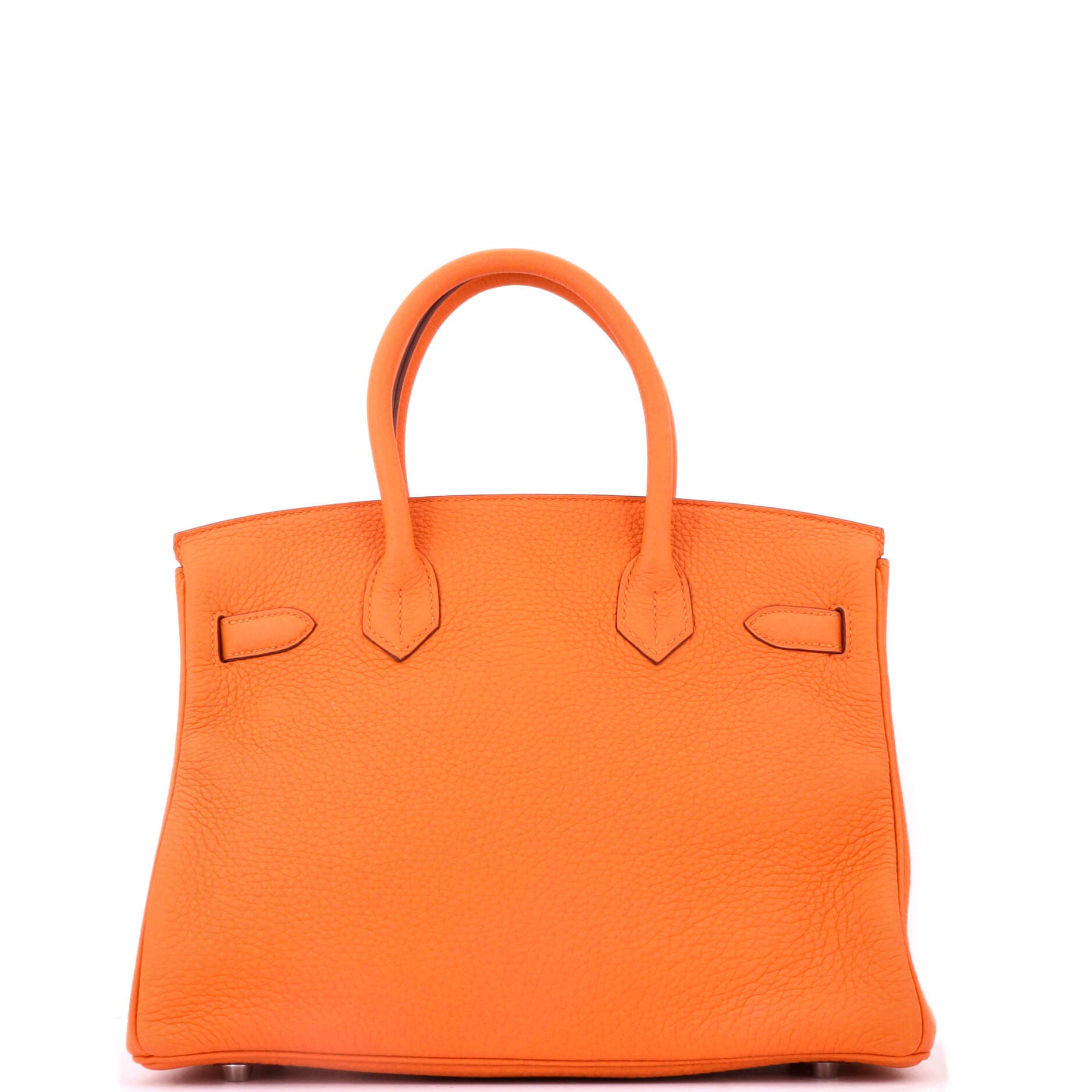 Birkin Handbag Orange Clemence with Palladium Hardware 30, Alternate, color, Orange