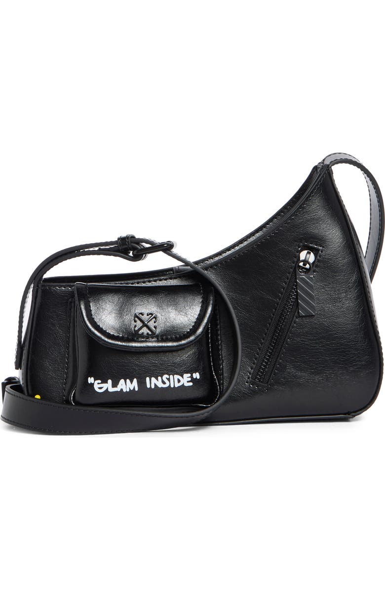 Off-White Jitney Leather Hobo, Main, color, Black