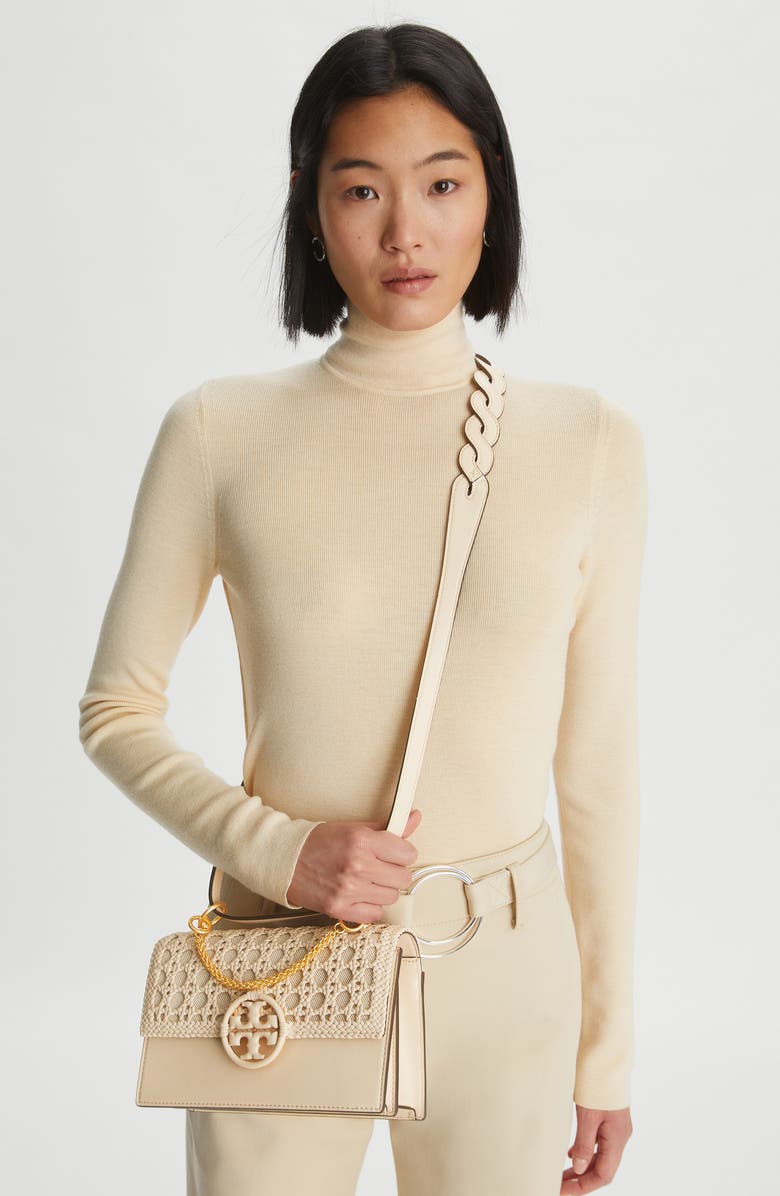 Tory Burch Miller Basketweave Leather Shoulder Bag, Alternate, color,