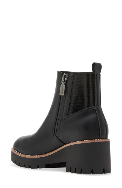 Blondo Damaris Waterproof Platform Bootie In Black Leather