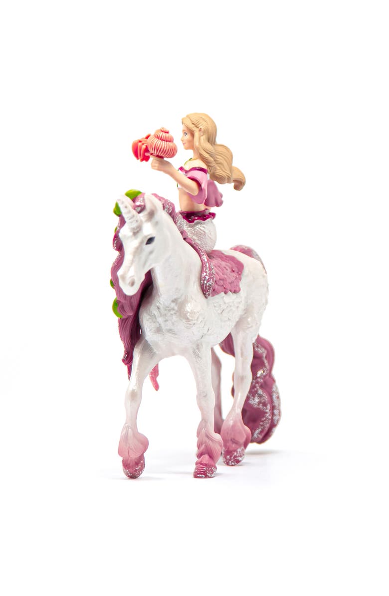 Schleich Bayala Mermaid Feya Riding Underwater Unicorn, 3 Piece Figurine Playset, Alternate, color, 