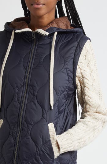 Barrows Mixed Media Hooded Zip-Up Jacket