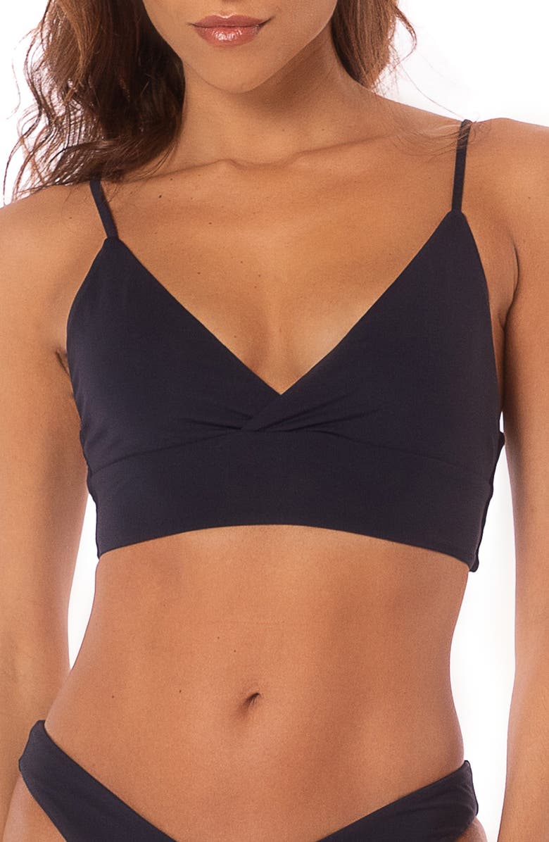 Maaji Blue Deep Reversible Bikini Top, Main, color, 