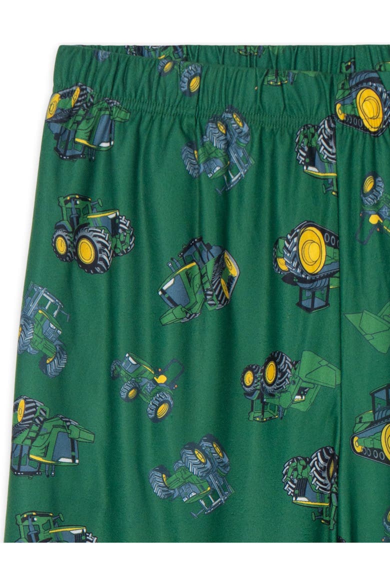 Loungewear Pajama Pants, Alternate, color, Green Tractor Print