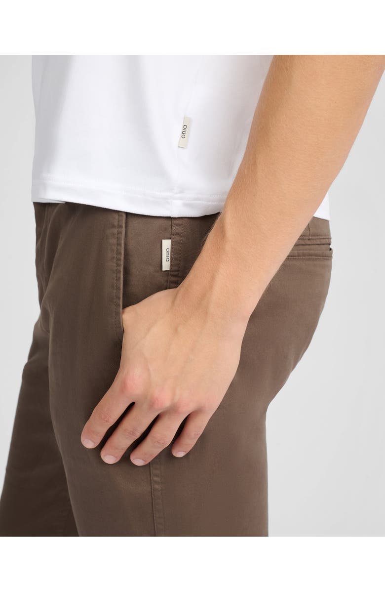 Onia Flat Front Stretch Chino, Alternate, color, Chestnut