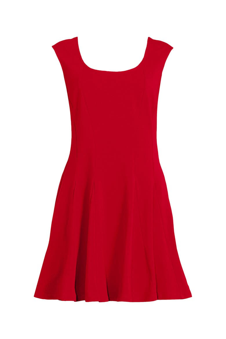 Starfish Scoop Neck Sleeveless Mini Dress, Alternate, color, Compass Red