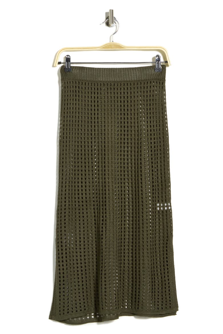 Crochet Cover-Up Skirt, Alternate, color, OLIVE SARMA