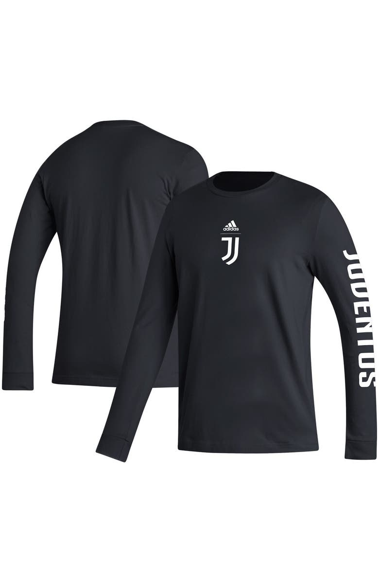 adidas Men's adidas Black Juventus Team Crest Long Sleeve T-Shirt, Main, color, 