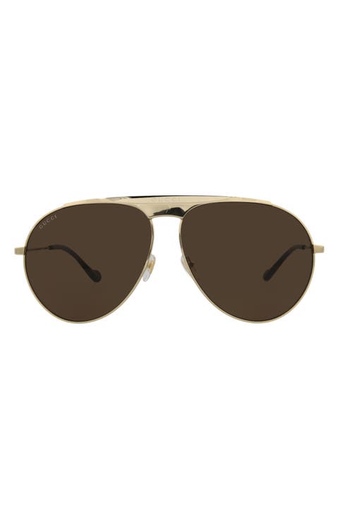 65mm Oversize Aviator Sunglasses