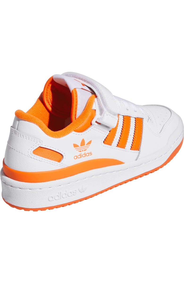 adidas Kids' Forum Basketball Sneaker, Alternate, color, White/ Orange/ White
